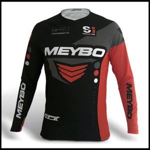 Meybo Bicycles BMX Race Jersey Men's XXL (slimfit) Black / Orange / Gray